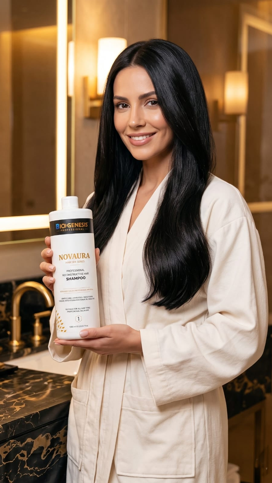 Biogenesis Professional Nuvara Shampoo – Salon-Grade Hair Repair, Deep Hydration & Hair Fall Control Formula for Smooth, Strong & Shiny Hair (Paraben & Sulfate-Free)