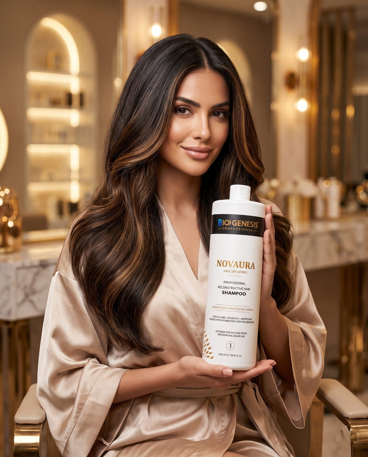 Biogenesis Professional Nuvara Shampoo – Salon-Grade Hair Repair, Deep Hydration & Hair Fall Control Formula for Smooth, Strong & Shiny Hair (Paraben & Sulfate-Free)